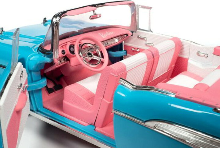 楽天市場】Barbie オートワールドバービー1957シボレーベルエア 