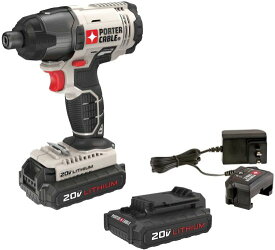 PORTER CABLE 20V MAX* 1/4 in. Cordless Impact Driver Kit, Hex Head, Compact (PCC641LB)