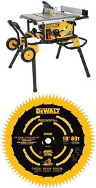 Dewalt デウォルト (DWE7491RS) 10-Inch Table Saw, 32-1/2-Inch Rip Capacity + Dewalt デウォルト DWA11080 10-Inch 80T Fine Crosscutting Saw Blade