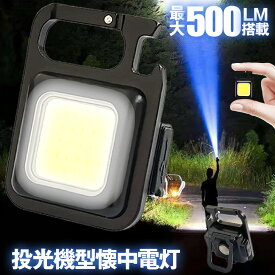 LEDライト 懐中電灯 LED 強力 COBライト 作業灯 投光器 USB 充電式 4種点灯モード 小型 ライト 500ルーメン 高輝度 IPX4防水 磁石付き 軽量 緊急 照明用 アウトドア キャンプ 登山 夜釣り 防災 停電 EGO