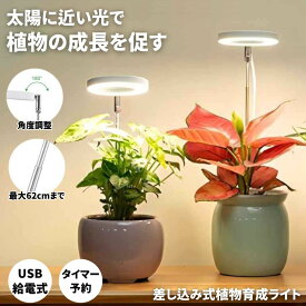 植物育成ライト led 育成ライト 植物用ledライト 観葉植物 ライト 植物 水耕栽培 室内 ルーム ランプ プラント 成長 促進 フルスペクトル 栽培 観葉 花 夜間 タイマー 電源 OFF ガーデンニング 園芸 育成 しょくぶつ 旅行 休日 出張 夜 昼