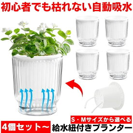 植木鉢 プラスチック 花盆 水耕栽培 植木 鉢 家庭菜園 プランター 透明 給水プランター ハーブ ポット おしゃれ モダン 屋内 屋外 植物 観葉植物 自動 水やり 不要 自動給水 リビング キッチン 浴室 ダイニングルーム デスク インテリア 初心者