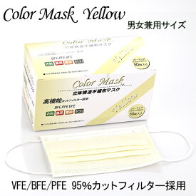 楽天市場 マスク 使い捨て 50枚 イエローの通販