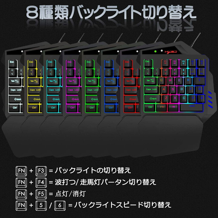 楽天市場】【送料無料】片手 ゲーミングキーボード 専用コンバーター 内蔵 RGB ゲーム機 35キー USB有線 静音 リストレスト付き  Switch/PS4/PS3/Xbox One/XBOX 360対応 プレゼント日本語取扱説明 プログラム可能 : Life world store