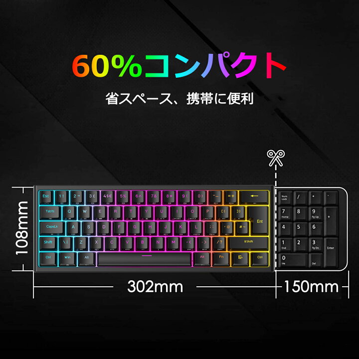 楽天市場 送料無料 ゲーミングキーボード マウスセット 赤軸 専用コンバーター メカニカル テンキーレス 60 Rgbバックライト 全キー防衝突 有線 英語配列 日本語取扱説明書付き ゲーミングマウス 軽量 100dpi Switch Ps4 Ps3 Xbox One Xbox 360対応 プレゼント