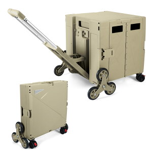 【送料無料】SELORSS キャリーカート折り畳み式 四輪台車 軽量 アルミニウム合金ロッド買い物カート収納可能 カバー 車輪ストッパー付き 静音 ショッピング アウトドア キャップ オフィス 買