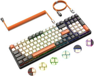 yzZiYouLang K6 Pro CXL[{[h 96% 3[hJjJ zbgXbv 2.4Ghz/Bluetooth 5.0/Type-C 4000mAhRC USB P[ut Ԏ L[{[h 9 RGB obNCgtu[X