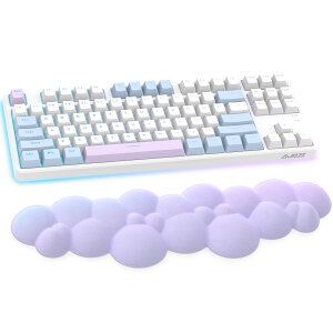 【送料無料】キーボードリストレスト 低反発素材アームレスト パームレスト 雲状手首 クッション マッサージホール付き 手首置き 疲労低減 柔らかい素材 通気性 肌に刺激なし 人間工学デ