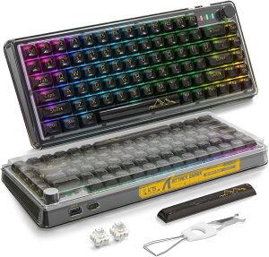 yzATTACK SHARK K75Q[~OL[{[h  NAL[{[h JX^81L[zbgvO݌v  L[{[h - eL[Ȃ PCL[Lbv 8 RGBobNCg Gasket\ SL[