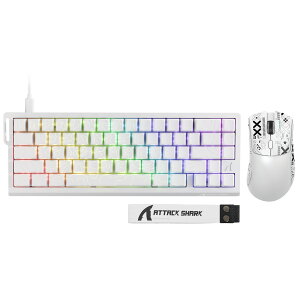 ATTACK SHARK X68HE sbggK[ Q[~OL[{[h/}EXZbg RT0.01mm LL[{[ 8K|[O[g CXCb` QMKx KXPbg\ Q[~O}EXt gC[[h R1 