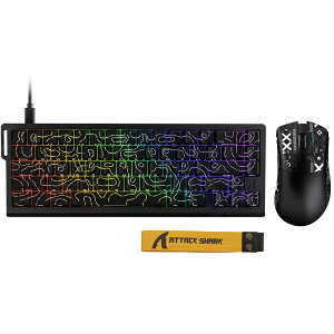 ATTACK SHARK X68HE sbggK[ Q[~OL[{[h/}EXZbg RT0.01mm LL[{[ 8K|[O[g CXCb` QMKx KXPbg\ Q[~O}EXt gC[[h R1 