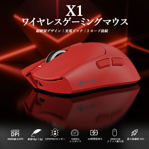 ATTACK SHARK X1 L/Bluetooth/2.4GHz CXQ[~O}EX y49g 3[h PAW3395PRO RGB[dhbNt 40K DPI 50Pʒ 1000Hz 1ϋv }EX\[t PC/Macy{K㗝X