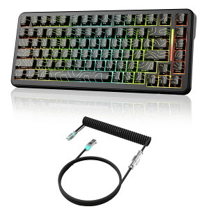 ATTACK SHARK X82PRO HE �Q�[�~���O�L�[�{�[�h�A���C���A75% ���C�����X ���s�b�h�g���K�[ �}�O�l�e�B�b�N�L�[�{�[�h�A8K �L���Q�[�~���O�L�[�{�[�h�A�z�[�����ʃX�C�b�`�����\�A�N�`���G�[�V