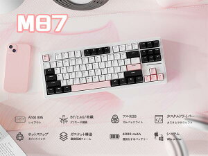 10% OFF  ATTACK SHARK M87 JjJQ[~OL[{[h PBTX^CL[Lbv 3[h Bluetooth5.0/2.4Ghz/Type-C 87L[ A`S[Xg RpNg JX^?ʎ GASKET RGB [