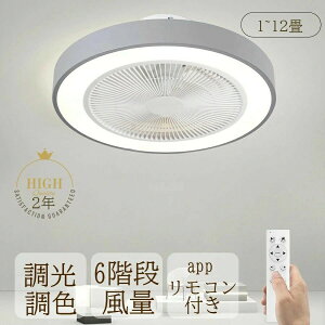 シーリングファン DCモーター シーリングファンライト LED サーキュレーター シーリングライト 8畳 10畳 調光 調色 風量調節可 常夜灯 ファン付き 空気循環 照明器具 天井照明 省エネ 節電 家