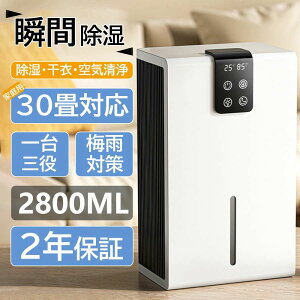 除湿機 小型 フィルター付き 衣類乾燥除湿機2600ML 強力 湿気取り 静音 空気清浄機 LCDディスプレー 省エネ 睡眠モード 7色ライト フィルター付き 二重吹き出し口 ?水自動停止 湿気&梅雨対策 消