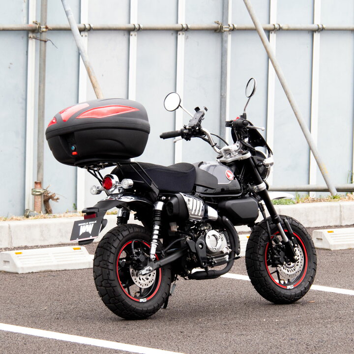 楽天市場 送料無料 ホンダ モンキー125 Jb03 用リアキャリア 43l リアボックス セット Wca 57 Hwb43 トップケース バイク ボックス インナー付き 荷台 ブラック ツーリング 通勤 カスタムパーツ バイク 積載 外装パーツ カスタムパーツ World Walk ワールドウォーク あす