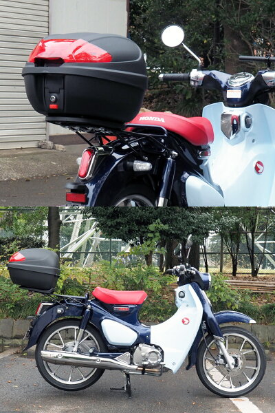 楽天市場 スーパーカブ125 C125 Ja48用リアキャリア 30リッターリアボックスセット オーバーキャリア バイクパーツのワールドウォーク