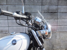 【1年保証付】 【メンテナンスクロス付！】SR400 汎用 ウインドスクリーン ミニカウル 風防 バイク用 クリア スモーク
