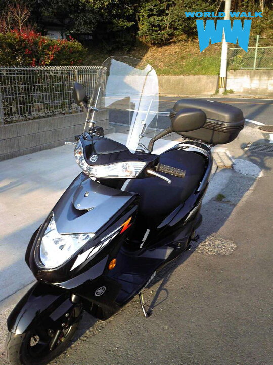 楽天市場 シグナスz ジョグ Jog 原付汎用ウインドスクリーン 風防 クリア スモーク アダプター付 バイクパーツのワールドウォーク