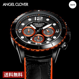 【公式ストア】ANGEL CLOVER エンジェルクローバー 腕時計 タイムクラフトダイバー ソーラークォーツ ブラック／オレンジ TCD45BK-BK