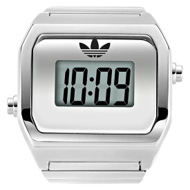 【予約受付中】【レビュー特典あり】【ブランド直営店】ADIDAS アディダス DIGITAL TWO RING クォーツ シルバー AOST26037 時計 腕時計 ブランド