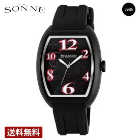 ＼スーパーセール ポイントP10倍／【公式ストア】SONNE ゾンネ メンズ腕時計 日本製 H020 クォーツ ブラック H020BK-RD ブランド 時計