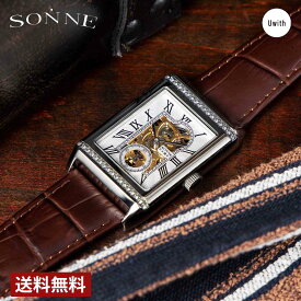 ＼期間限定P10倍／【公式ストア】SONNE ゾンネ メンズ腕時計 日本製 H021 手巻 シルバー H021SSZBR ブランド 時計