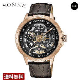 ＼期間限定P10倍／【公式ストア】SONNE ゾンネ メンズ腕時計 日本製 H023 自動巻 ブラック H023PG-BW ブランド 時計