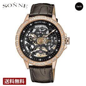 ＼期間限定P10倍／【公式ストア】SONNE ゾンネ メンズ腕時計 日本製 H023 自動巻 ブラック H023PGZ-BW ブランド 時計