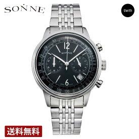 ＼期間限定P10倍／【公式ストア】SONNE ゾンネ メンズ腕時計 日本製 HI002 クォーツ ブラック HI002BK ブランド 時計