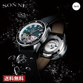＼スーパーセール ポイントP10倍／【公式ストア】SONNE ゾンネ メンズ腕時計 日本製 N027 自動巻 ブルー N027SS-BU ブランド 時計