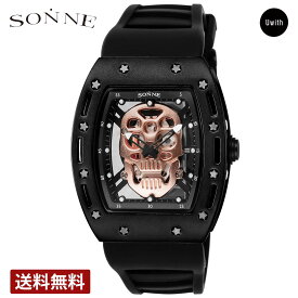 【公式ストア】SONNE ゾンネ メンズ腕時計 日本製 S160 クォーツ ゴールド S160BK-BK ブランド 時計
