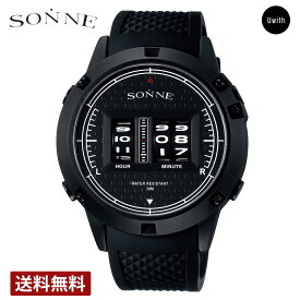 ＼お買い物マラソンP10倍／【公式ストア】SONNE ゾンネ メンズ腕時計 日本製 S163 クォーツ ブラック S163BK-BK ブランド 時計