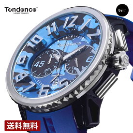 ＼スーパーセール ポイントP10倍／【公式ストア】TENDENCE テンデンス 腕時計 GULLIVER CAMO クォーツ ブルー TY046023-BU 4年保証