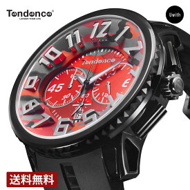 ＼お買い物マラソンP10倍／【公式ストア】TENDENCE テンデンス 腕時計 GULLIVER CAMO クォーツ レッド TY046024-BK 4年保証