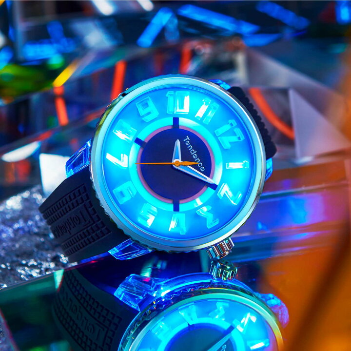 Tendence FLASH クロノグラフ アナログ時計 ブルー テンデンス 腕時計 フラッシュ ブルー メンズ レディース ユニセックス 光る  LED ウォッチ ビッグフェイス おしゃれ ブランド プレゼント ギフト Tendence 時計 TY561006 ランキング お祝い スイスの腕時計ブランド  ... 腕時計 テンデンス　Tendence FLASH ネイビー