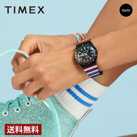 ＼楽天スーパーセール／【公式ストア】TIMEX タイメックス Qレインボー ブラック ブレスTX-TW2V65900 時計 人気 ブランド