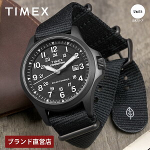 �y���r���[���T����z�y�u�����h���c�X�zTIMEX �^�C���b�N�X Expedition Field Post Solar �\�[���[ �u���b�N TW2Y31800