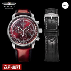 【公式ストア】ZEPPELIN ツェッペリン 100years クォーツ レッド 8680-5 腕時計 メンズ ブランド ドイツ 時計
