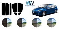 プリウス W3# 30系 カット済みカーフィルム リアセット スモークフィルム 車 窓 日よけ UVカット (99%) …