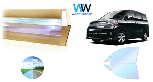 オーロラフィルム (ピュアゴースト90) 遮熱フィルム 透過率89% トヨタ ヴォクシー(VOXY) (60系 AZR60G/65G) カット済みカーフィルム フロントドアセット オーロラタイプ ゴーストタイプ ホログラ