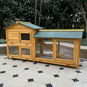 屋外チキンコープ 鶏小屋 マルチレベル耐候性鶏舎 巣箱付き木製家禽ケージ ラン ランプ 金網 取り外し可能な底 丈夫で丈夫 水で洗える組み立て簡単 鶏用ケージ 小屋用 ウサギ バニーケージ