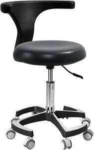 アシスタント歯科医ドクターチェア用スツール背もたれ付きオフィス医療医ショップラボビューティーサロン 高さ調節 スツール 診察 キッチン 台所仕事 美容院 回転