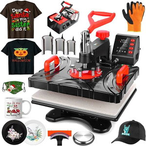 �v���t�F�b�V���i�� 3D�M�]�ʃv���X�@ �q�[�g�v���X�@ ���؃}�V�� 12�C���` x 15�C���` �V���c�v���X�@ 360°�X�C���O�A�E�F�C - �H�ƕi�� �f�W�^�����؃q�[�g�v���X�@ T�V���c �}�O�J�b�v �n�b