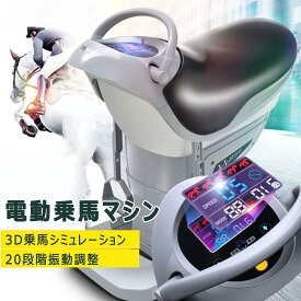 乗馬マシン 屋内 電動乗馬マシン スピード振動速度調整 3Dシミュレーション乗馬 大型液晶画面 上肢と下肢の減量と血液循環の運動 有酸素減量 フィットネス機器