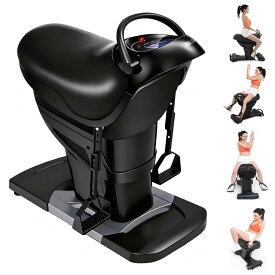 電動乗馬シミュレーターマシン LCDディスプレイ付き乗馬式腹筋マシン 20段階速度調整、耐荷重150kg 家庭用ジム向け振動フィットネストレーナー（ウエスト、脚、ヒップのエクササイズ用）