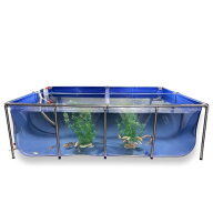 【ポイント10%OFF!】大型水槽 立体養魚池 水族館プール池 大型観賞魚水槽 透明 生簀養殖 鉄骨フレームが…