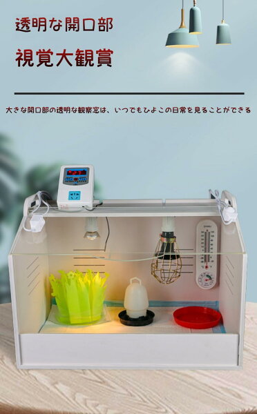 【ポイント2倍!9月限定!店舗の人気商品!】ひよこのためのブローダー箱、熱ランプ セットが付いているひよこのブローダー、飲料水のヒーター、食糧版、25 のひよこまでの熱、家禽の育成箱110V/DC12V 爬虫・両生類飼育ボックス 科学実験室用 子供教育用 家庭用 (58*40*42cm)