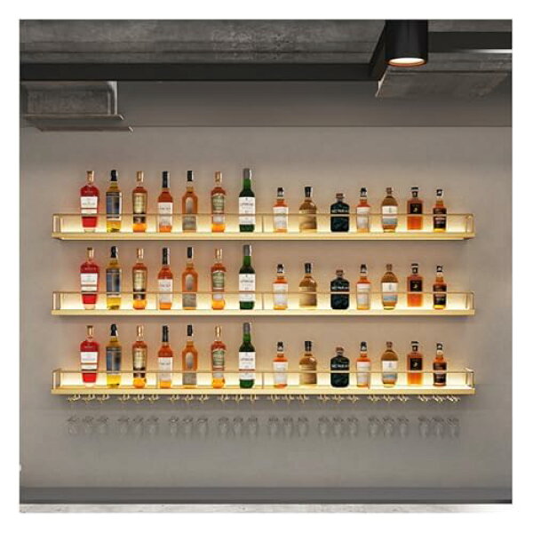 【ポイント2倍!9月限定!店舗の人気商品!】 壁掛けアイアンワインラック けワインラック 吊り下げゴブレットラック、酒ラック,ボトルスタンド,壁掛けワインラック,酒 棚壁掛け式,酒 ラック,ワインキャビネット、壁掛けワインボトルホルダ、ウォールシェルフストレージ